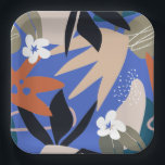 Colorful tropical abstract pattern paper plates<br><div class="desc">Colorful tropical abstract pattern,  a bright cheerful design.</div>