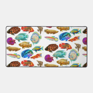 Colorful Tropical Aquarium Fish Desk Mat