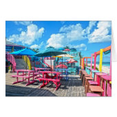 Colorful Tropical Bahamas Beach Bar & Grill (Front Horizontal)