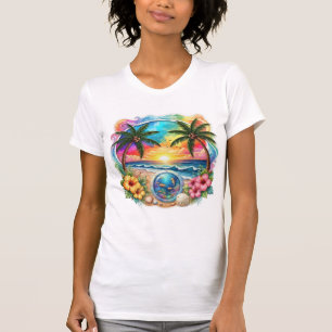 Colorful Tropical Beach Sunset T-Shirt