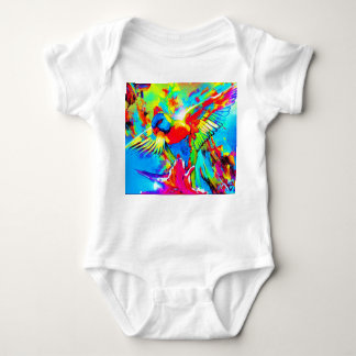 Colorful Tropical Bird baby romper