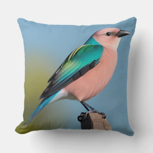 Colorful Tropical Bird Living Room Decor Throw Pillow