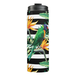 Colorful Tropical Bird Thermal Tumbler