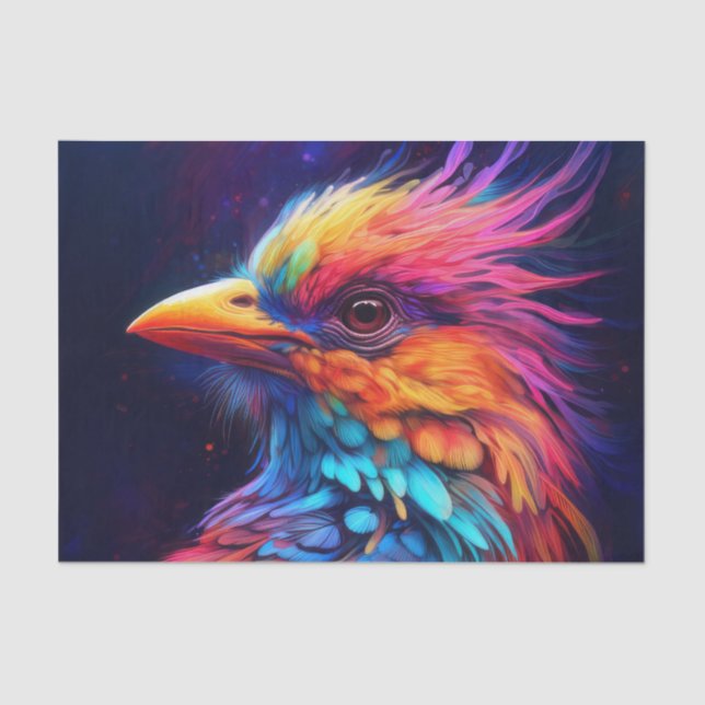 Colorful Tropical Bird Tissue Paper (Front)