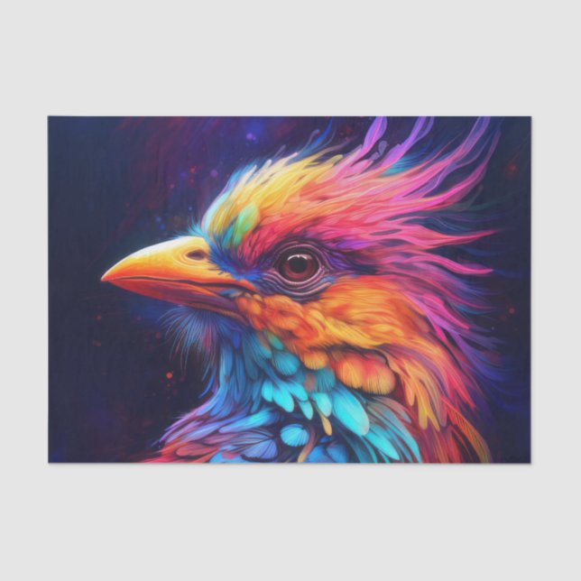 Colorful Tropical Bird Tissue Paper (Front)