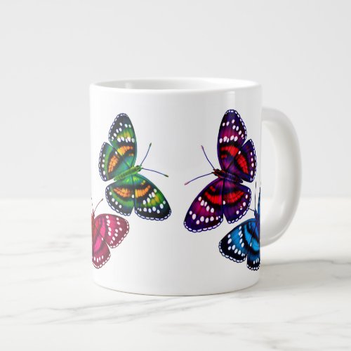 Colorful Tropical Butterflies Jumbo Mug
