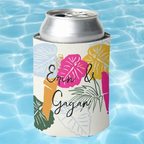 Colorful Tropical  Can Cooler