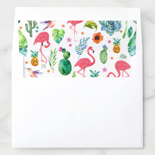 Colorful Tropical Collage Pattern Envelope Liner