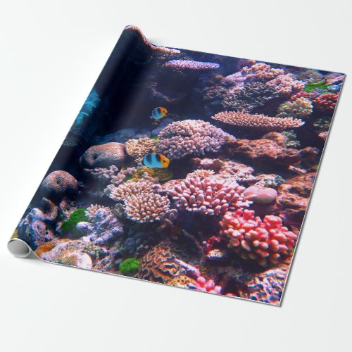 Colorful Tropical Coral Reef Wrapping Paper