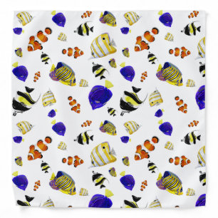 Colorful tropical fish bandana