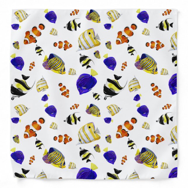 Colorful tropical fish bandana (Front)