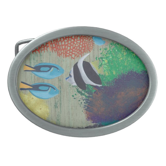 Colorful Tropical Fish Belt Buckles (Front)