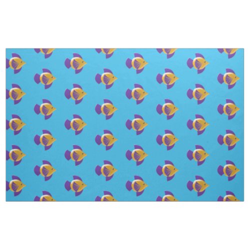 Colorful Tropical Fish Cartoon Kids Fabric