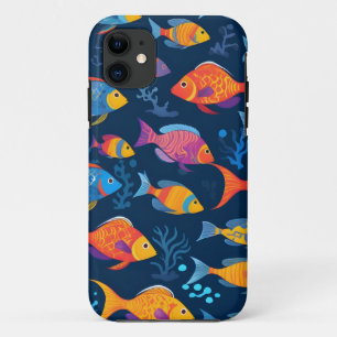 Colorful tropical fish iPhone 11 case