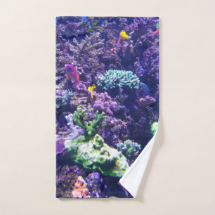 Colorful Tropical Fish Coral Reef Hand Towel
