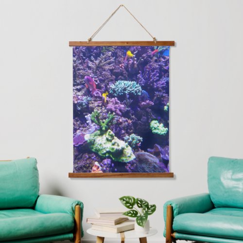 Colorful Tropical Fish Coral Reef Hanging Tapestry