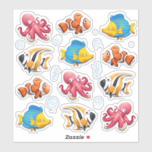 Colorful Tropical Fish Kid's Sticker