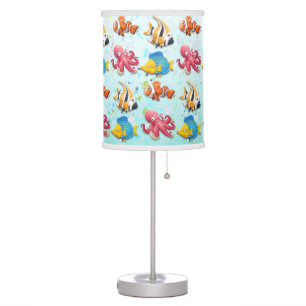 Colorful Tropical Fish Kids Table Lamp