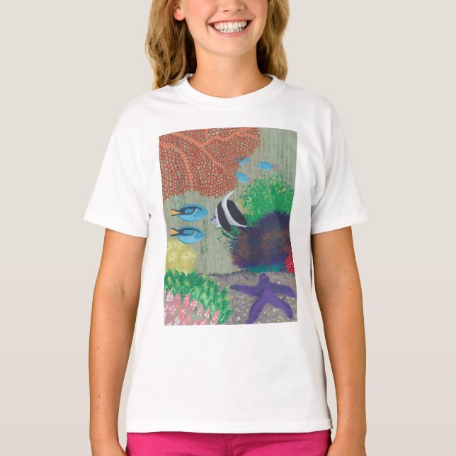 Colorful Tropical fish painting Tees (Front)