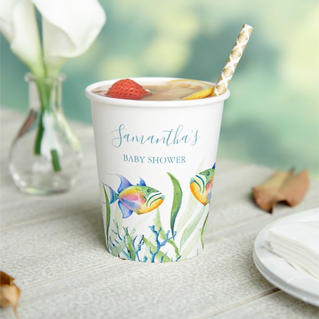 Colorful Tropical Fish Paper Cups (Insitu)