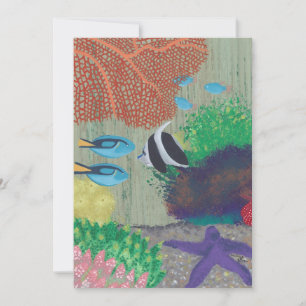 Colorful Tropical Fish Party Invitations