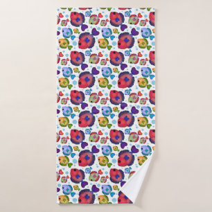 Colorful Tropical Fish Pattern Bath Towel