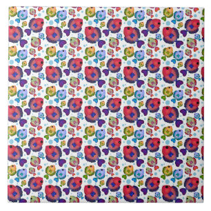 Colorful Tropical Fish Pattern Ceramic Tile