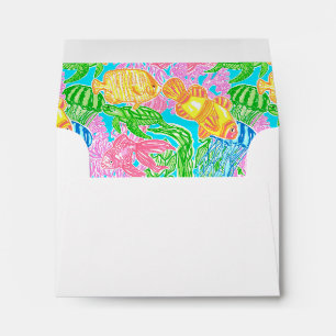 Colorful Tropical Fish Pattern Envelope