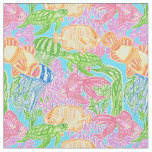 Colorful Tropical Fish Pattern Fabric