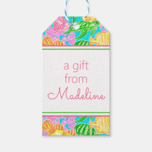 Colorful Tropical Fish Pattern Gift Tags