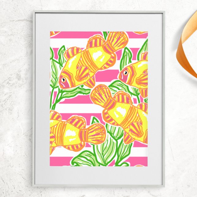 Colorful Tropical Fish Pattern Poster (Creator Uploaded)