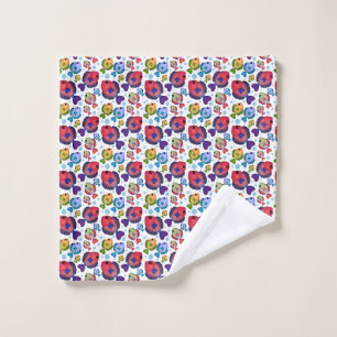 Colorful Tropical Fish Pattern Wash Cloth
