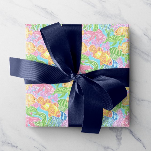 Colorful Tropical Fish Pattern Wrapping Paper (Creator Uploaded)