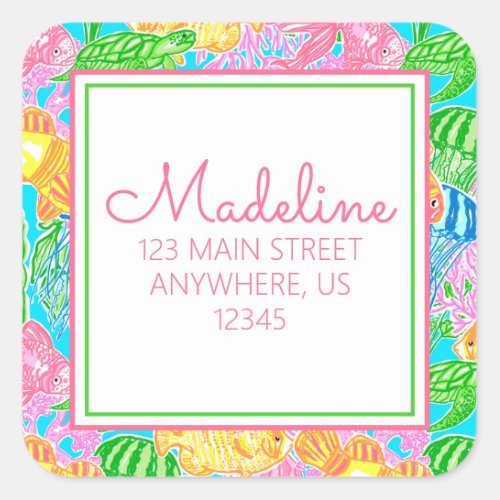 Colorful Tropical Fish Return Address Labels