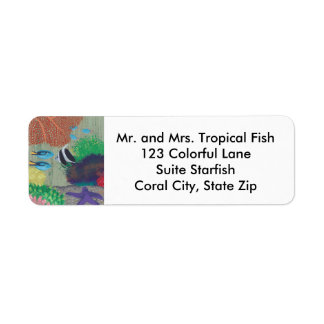 Colorful Tropical Fish Starfish Address Labels