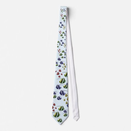 Colorful Tropical Fish Swimming Free Tie
