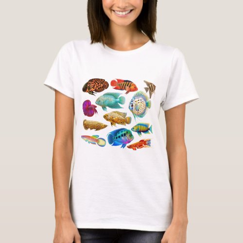 Colorful Tropical Fish T_Shirt