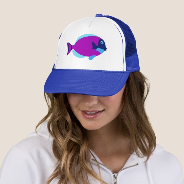 Colorful Tropical Fish Trucker Hat (In Situ)