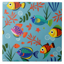 Colorful Tropical Fish Underwater Pattern
