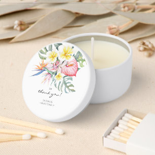 Colorful Tropical Floral Botanical Wedding  Mini Candle Favors
