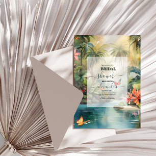 Colorful Tropical Floral Bridal Shower Invitation