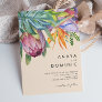 Colorful Tropical Floral Casual | Peach Wedding Invitation