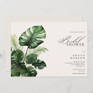 Colorful Tropical Floral | Greenery bridal shower Invitation