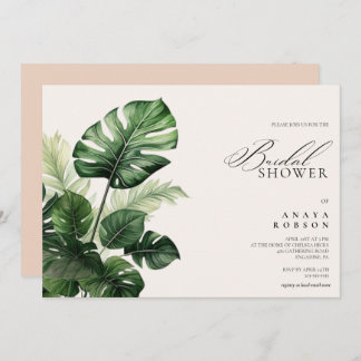 Colorful Tropical Floral | Greenery bridal shower Invitation