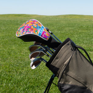 Colorful Tropical Floral Pattern Golf Head Cover