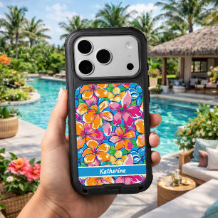 Colorful Tropical Floral Pattern iPhone 17 Pro Case