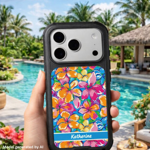 Colorful Tropical Floral Pattern iPhone 17 Pro Case