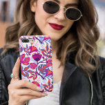 Colorful, Tropical Floral Pattern Samsung Galaxy S22 Case<br><div class="desc">Colorful,  Tropical Exotic Pink,  Orange,  and Blue Floral Pattern</div>