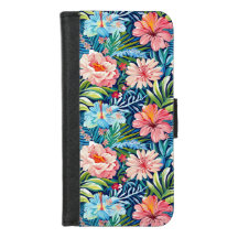 Colorful Tropical Floral Pattern Summer Flowers