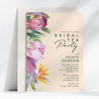 Colorful Tropical Floral | Peach Bridal Tea Party
